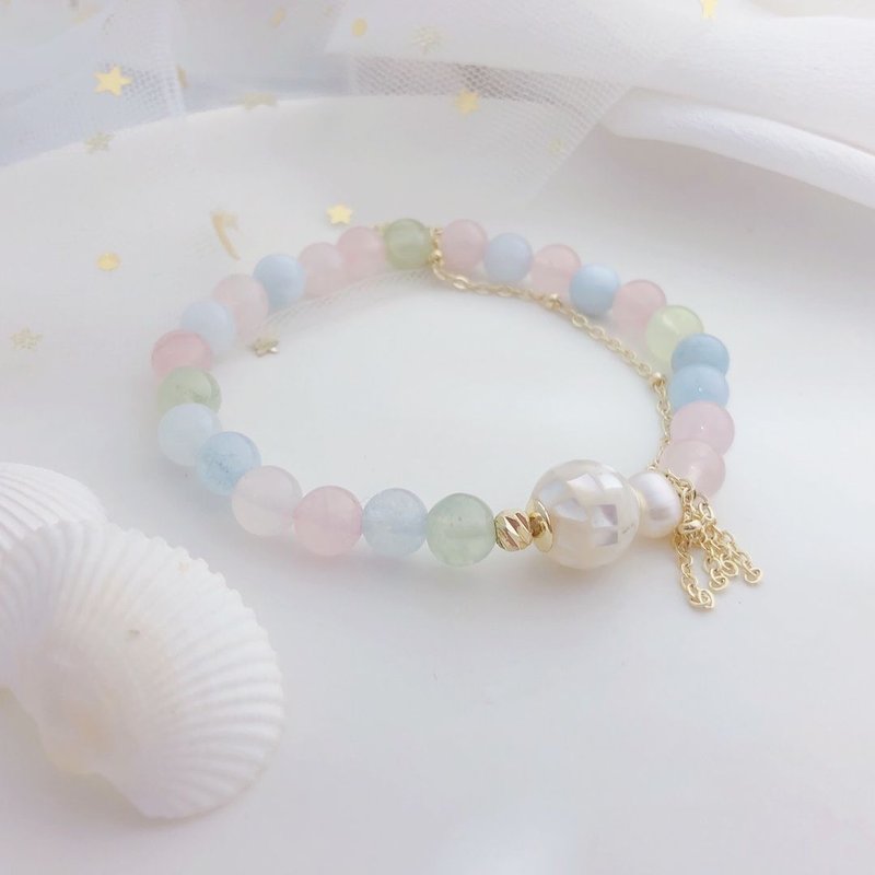 Fresh Morganite Stone Bracelet - Versatile Aesthetic Minimalist Jewelry