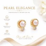 Zircon Inlaid Pearl Stud Earrings - S925 Sterling Silver Needle Minimalist Statement Trendy Niche Design Dangle Earrings - Image 2