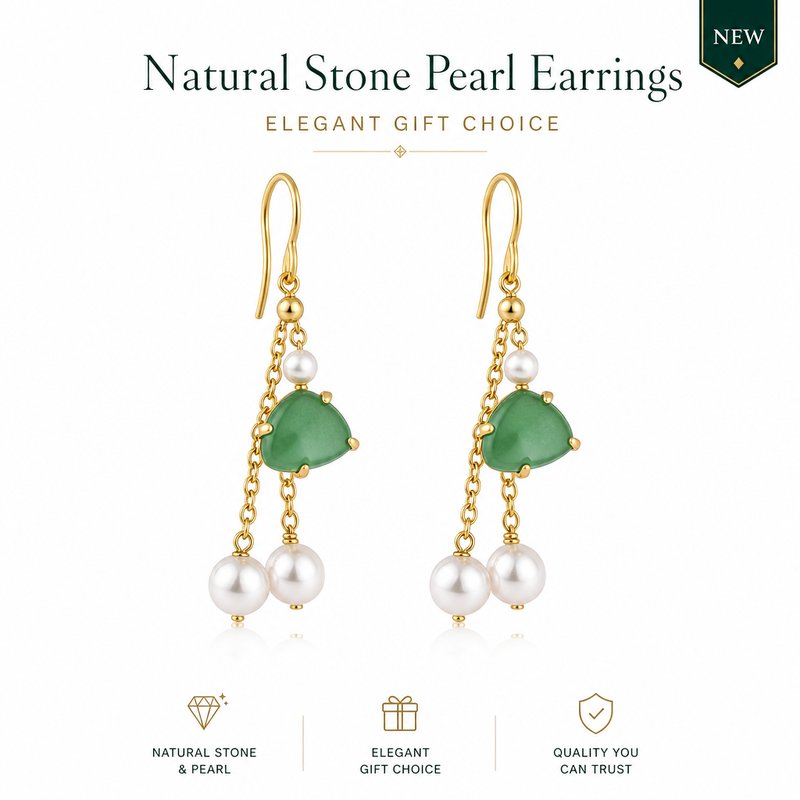 Long Tassel Agate Threader Earrings - Elegant Silver Needle Drop Dangle Earrings Fashion Jewelry for Women