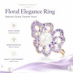 Freshwater Pearl Ring - Sweet Pink Pearl Social Media Viral Trend Adjustable Jewelry for Daily Wear - Image 2