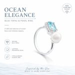 Aesthetic Pearl Ring - Sweet Pink Pearl Social Media Viral Single Loop Trend Adjustable Statement Ring - Image 2