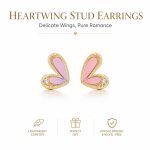 Heart Shaped Abalone Shell Earrings - Delicate Dainty Fashion Drop Dangle Earrings Jewelry for Women - Image 2