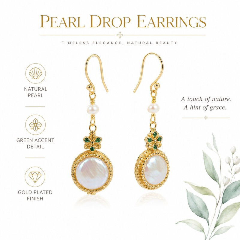 Handmade Pearl Earrings - Personalized Premium Aesthetic Dangle Earrings Jewelry Wholesale