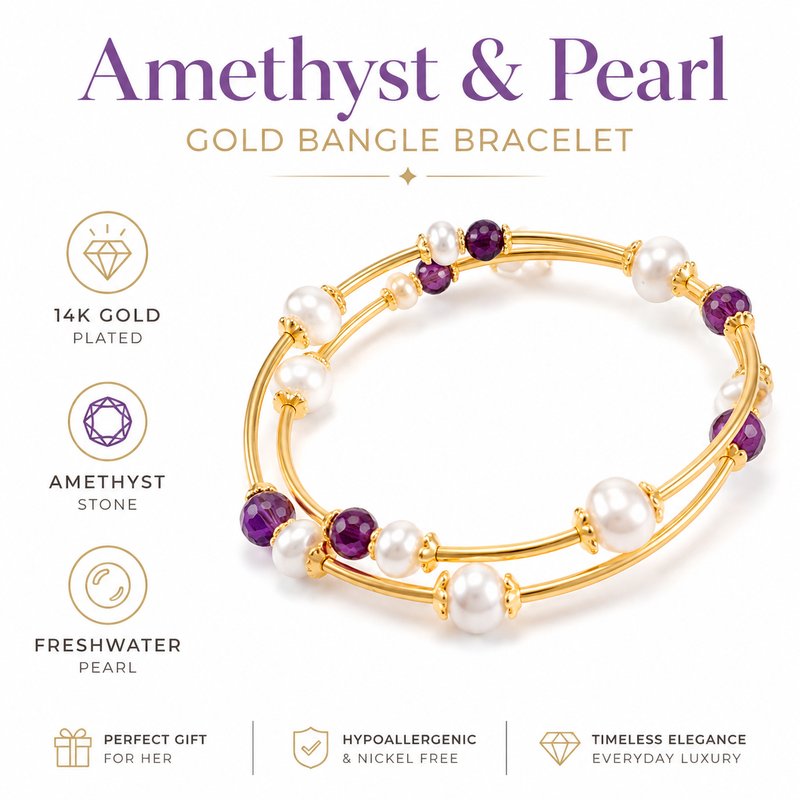 New Fashion Minimalist Pearl Bangle - Versatile Chain Bracelet Trendy Western Style Daily Wear Jewelry