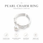 Freshwater Pearl Ring - Sweet Pearl Single Loop Social Media Viral Trend Adjustable Statement Decor Ring - Image 2