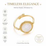 Freshwater Pearl Ring - Sweet Pink Pearl Single Loop Social Media Viral Trend Adjustable Statement Decor Ring - Image 2