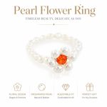 Freshwater Pearl Ring - Sweet Pink Pearl Social Media Viral Trend Adjustable Statement Decor Ring Style C - Image 2