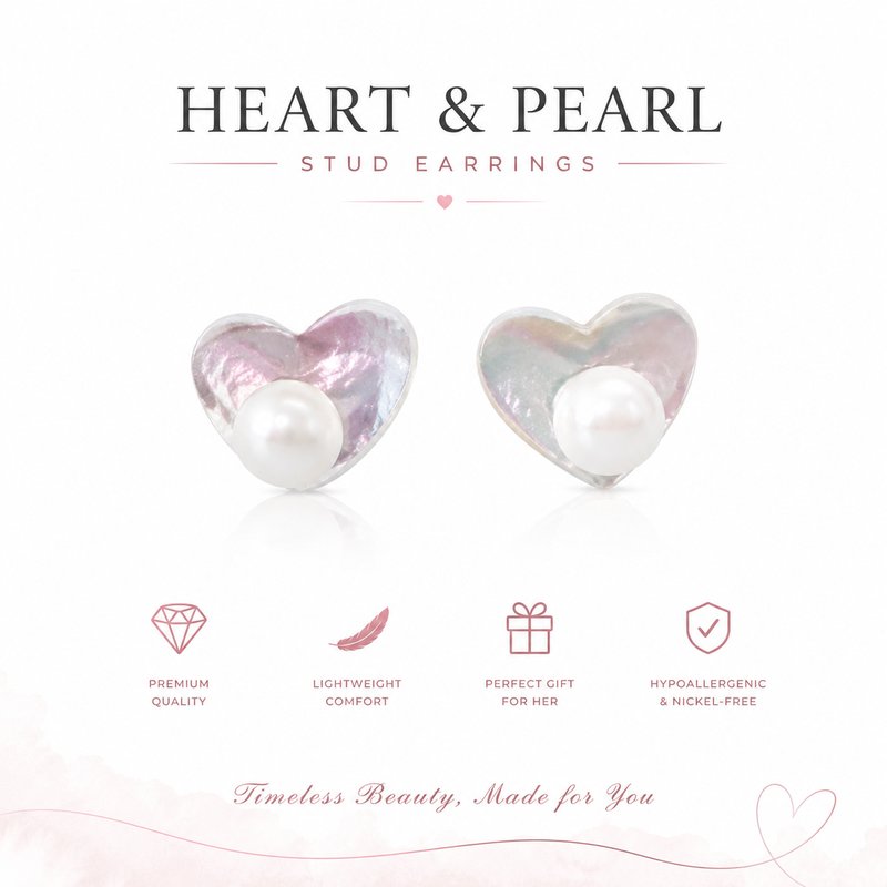 Freshwater Pearl Stud Earrings - S925 Sterling Silver Post Versatile Dainty Niche Design Ear Studs Style D