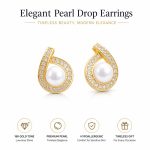 Freshwater Pearl Stud Earrings - S925 Sterling Silver Post Gentle Light Luxury Versatile Ear Studs - Image 2