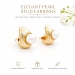 Freshwater Pearl Stud Earrings - S925 Sterling Silver Post Gentle Light Luxury Versatile Niche Design Jewelry - Image 2