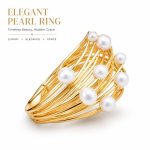Wire Wrapped Tourmaline Pearl Ring - Premium Luxury Handcrafted Statement Ring Wholesale - Image 2