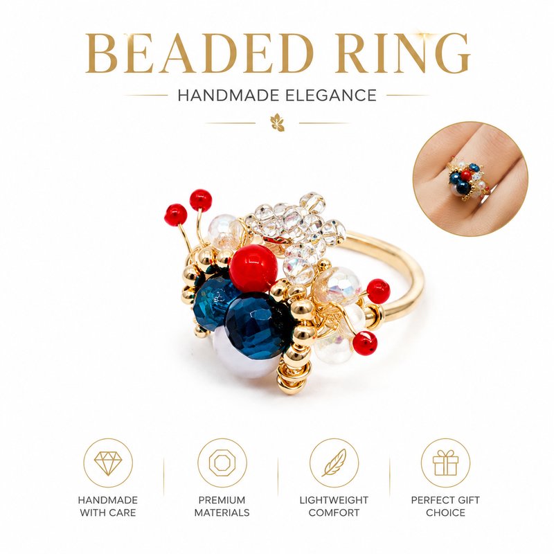 Pearl Ring - Sweet Pink Pearl Single Loop Social Media Viral Trend Adjustable Statement Decor Ring