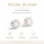 Pearl Stud Earrings - S925 Sterling Silver Post Minimalist Statement Trendy Niche Design Ear Studs for Women - Image 2