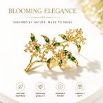 Pearl Floral Brooch for Women - Baroque Pearl Brooch Pin Chinese Chic Vintage Waist Clip Christmas Gift Style G XZ168007 - Image 2