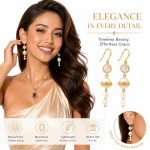 A Pair of Baroque Freshwater Pearl Earrings - Retro French Style Hong Kong Fashion Pearl Dangle Earrings - Image 3