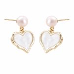 Handmade Pearl Stud Earrings - S925 Sterling Silver Post Minimalist Dainty Jewelry Soft Graduation Gift for Best Friend