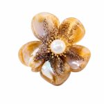 Elegant Pearl Floral Brooch for Women - Baroque Pearl Brooch Pin Luxury Vintage Coat Suit Dress Christmas Decorative Jewelry