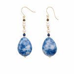 Baroque Freshwater Pearl Earrings - Retro French Style Vintage Hong Kong Fashion Pearl Dangle Earrings Style B
