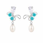 Baroque Freshwater Pearl Stud Earrings - Retro French Style Vintage Hong Kong Fashion Ear Jewelry