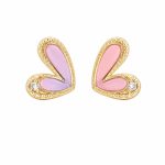 Heart Shaped Abalone Shell Earrings - Delicate Dainty Fashion Drop Dangle Earrings Jewelry for Women