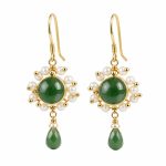 Handmade Peking Opera Pearl Earrings - Chinese Character Face Mask DaoMaDan Ear Hooks Premium Jewelry Wholesale