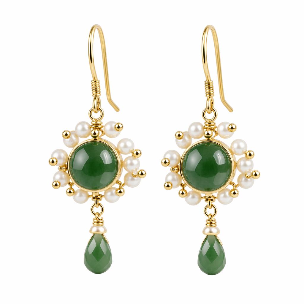1780586414621-g8fg0ljnqfjdp1l2nvfbvtvs66oishqm.jpg Handmade Peking Opera Pearl Earrings - Chinese Character Face Mask DaoMaDan Ear Hooks Premium Jewelry Wholesale - Image 1