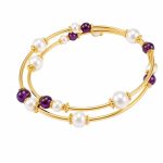 New Fashion Minimalist Pearl Bangle - Versatile Chain Bracelet Trendy Western Style Daily Wear Jewelry