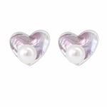 Freshwater Pearl Stud Earrings - S925 Sterling Silver Post Versatile Dainty Niche Design Ear Studs Style D