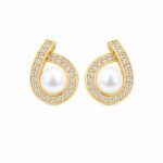 Freshwater Pearl Stud Earrings - S925 Sterling Silver Post Gentle Light Luxury Versatile Ear Studs