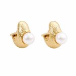 Freshwater Pearl Stud Earrings - S925 Sterling Silver Post Gentle Light Luxury Versatile Niche Design Jewelry