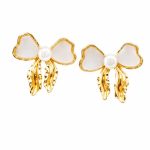 Freshwater Pearl Stud Earrings - S925 Sterling Silver Needle Versatile Niche Design Ear Studs Style E