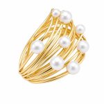 Wire Wrapped Tourmaline Pearl Ring - Premium Luxury Handcrafted Statement Ring Wholesale