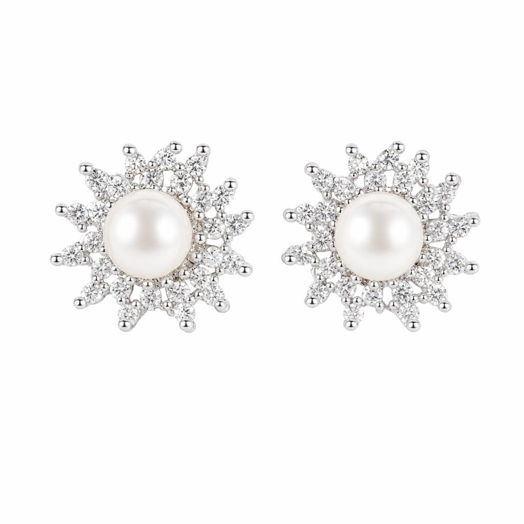 Pearl Stud Earrings S925 Sterling Silver