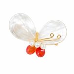 Pearl Floral Brooch for Women - Baroque Pearl Brooch Pin Chinese Chic Vintage Coat Waist Clip Fashion Jewelry