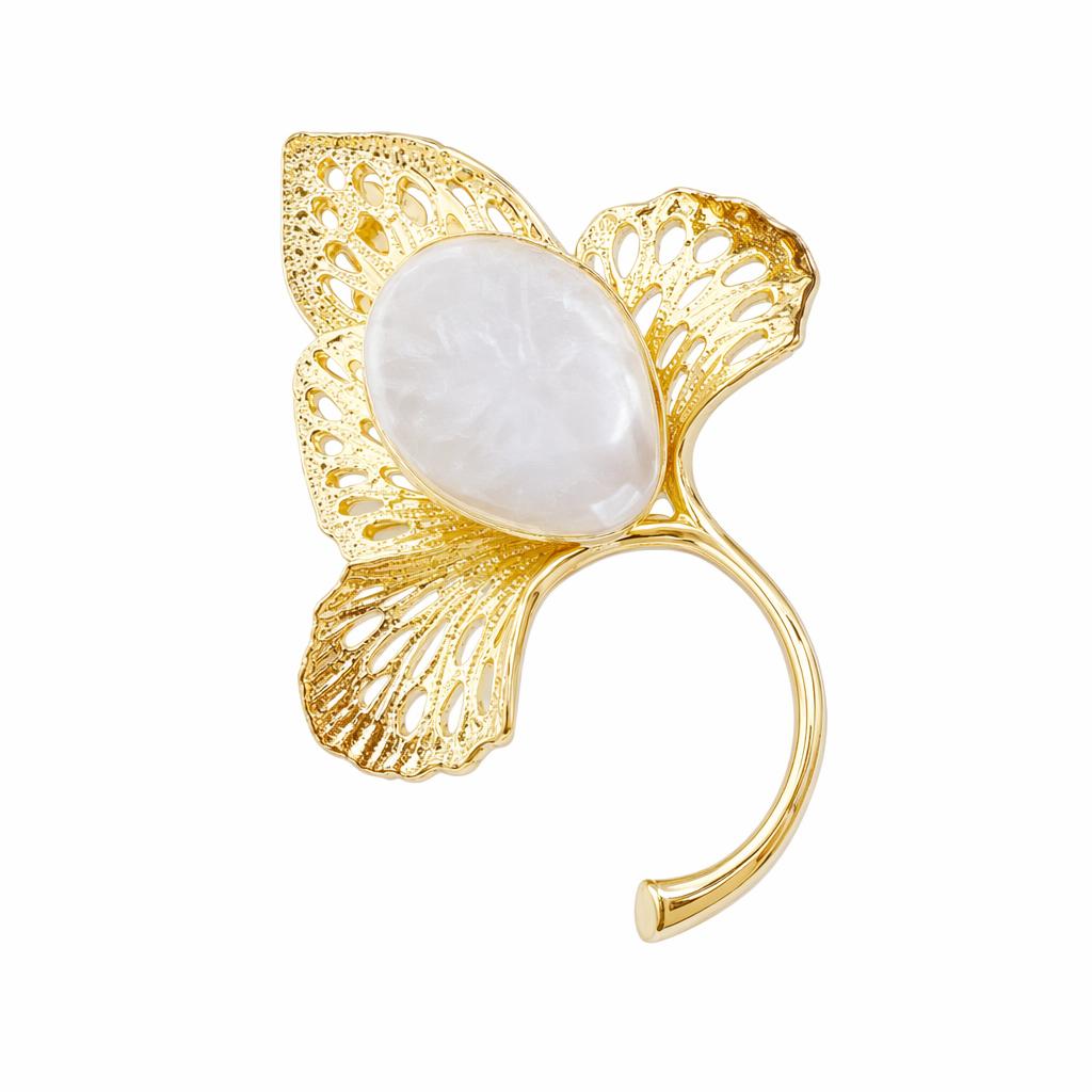 Pearl Floral Brooch Baroque Pearl