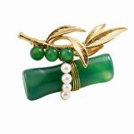 Pearl Floral Brooch for Women - Baroque Pearl Brooch Pin Chinese Chic Vintage Waist Clip Christmas Gift Style B XZ086045