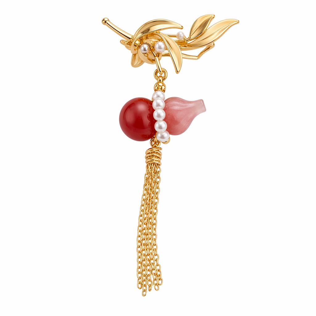 Pearl Floral Brooch Baroque