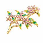 Pearl Floral Brooch for Women - Baroque Pearl Brooch Pin Chinese Chic Vintage Waist Clip Christmas Gift Style F XZ168006