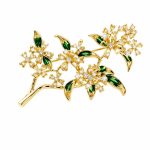 Pearl Floral Brooch for Women - Baroque Pearl Brooch Pin Chinese Chic Vintage Waist Clip Christmas Gift Style G XZ168007